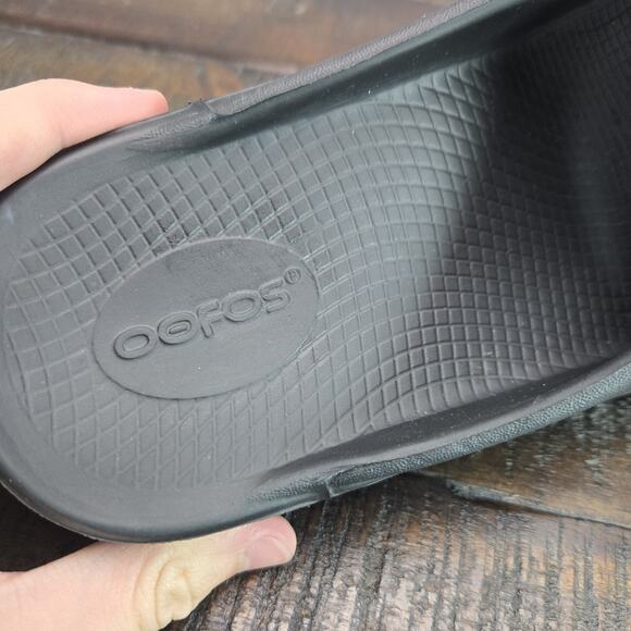Oofos OOahh Womens Size 7 Recovery Slip-On Comfort Beach Sandals Slides Black - Picture 11 of 11